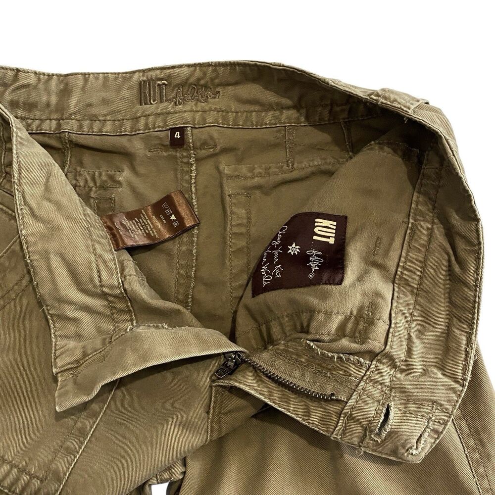 Kut From The Kloth Capri Crop Pants Womens Size 4 Brown Khaki Chino Mid Rise - Picture 4 of 6
